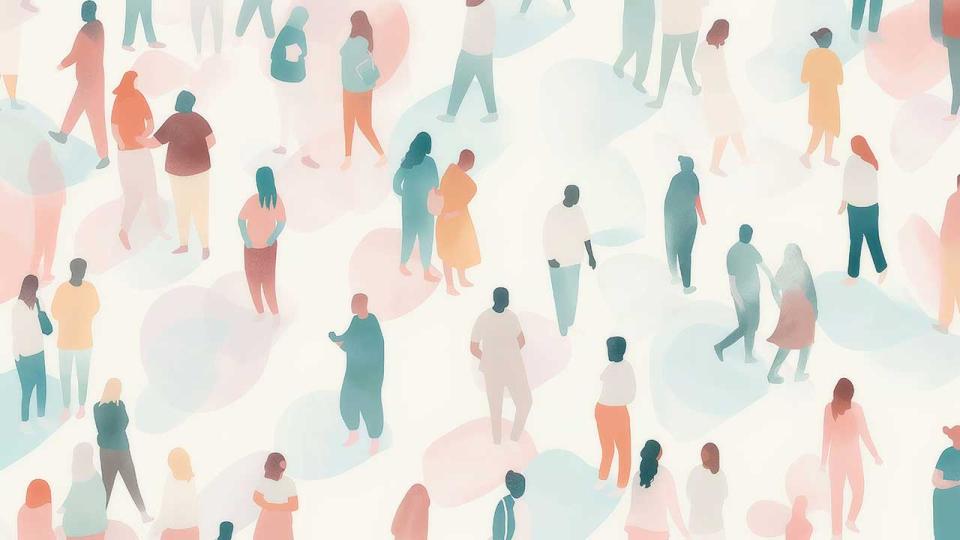 Illustration einer Menschenmenge