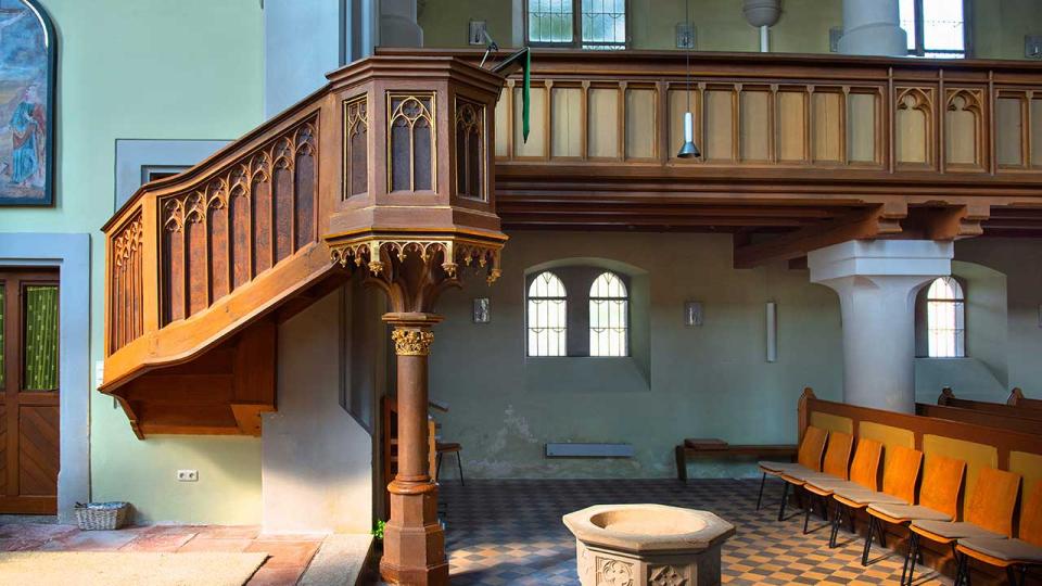 Die evangelisch-lutherische Matthäuskirche in Bischofsgrün, Fichtelgebirge (Bayern) 